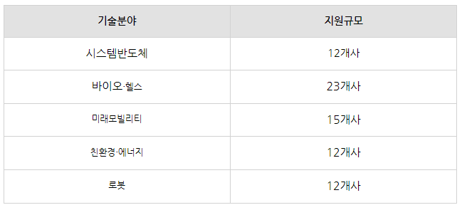 정부지원사업 : 혁신분야 창업패키지(신산업)